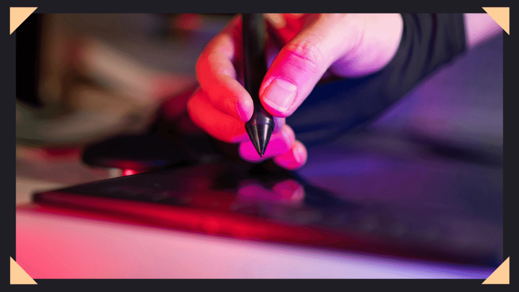 Image of artist using a graphics tablet