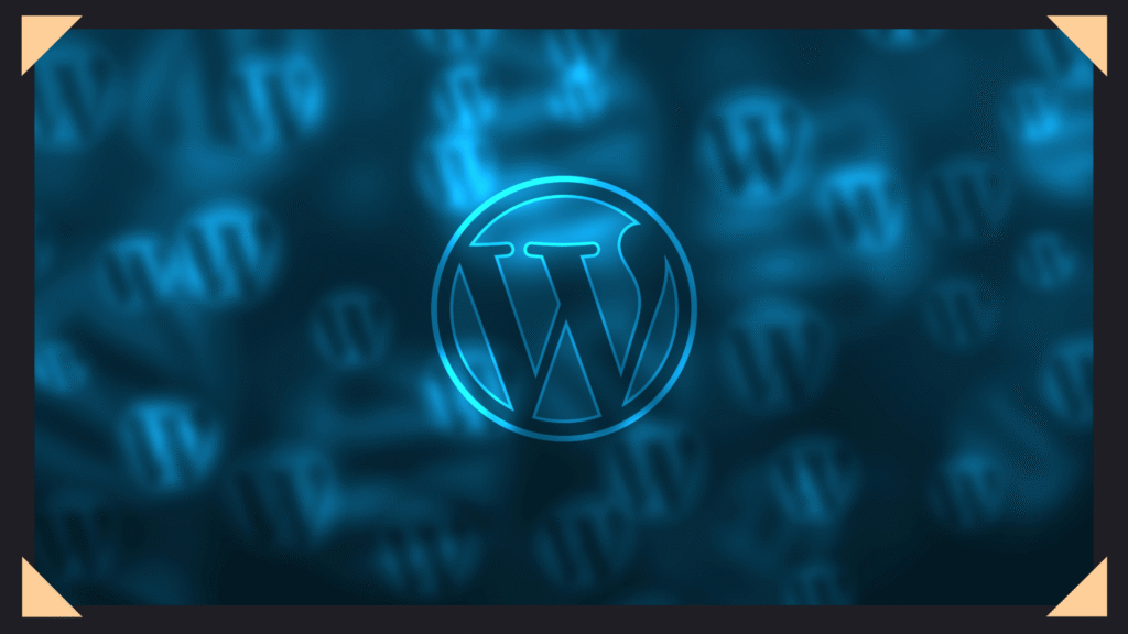 Image with WordPress logo against a blue background